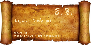 Bajusz Noémi névjegykártya